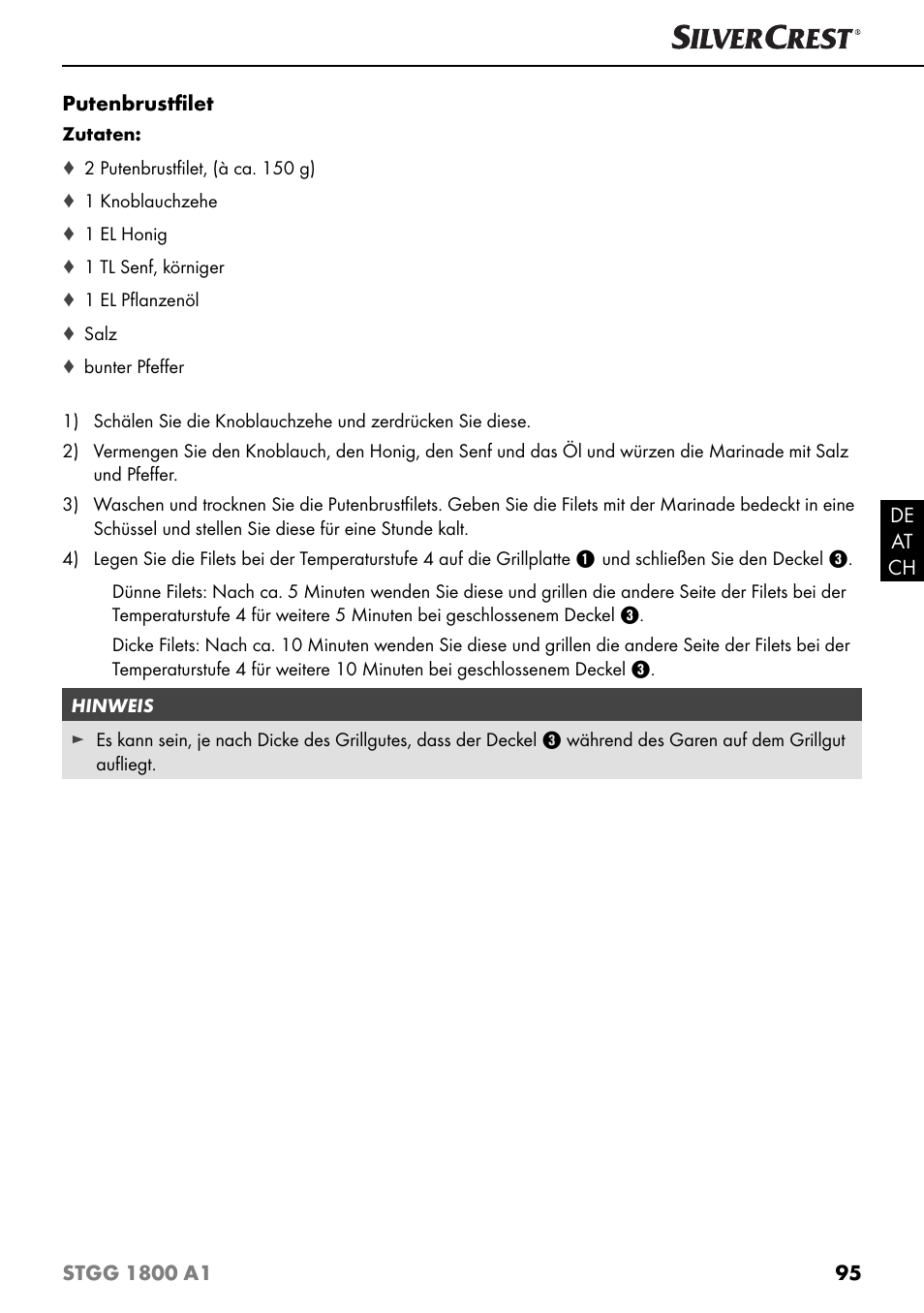 Silvercrest STGG 1800 A1 User Manual | Page 98 / 100