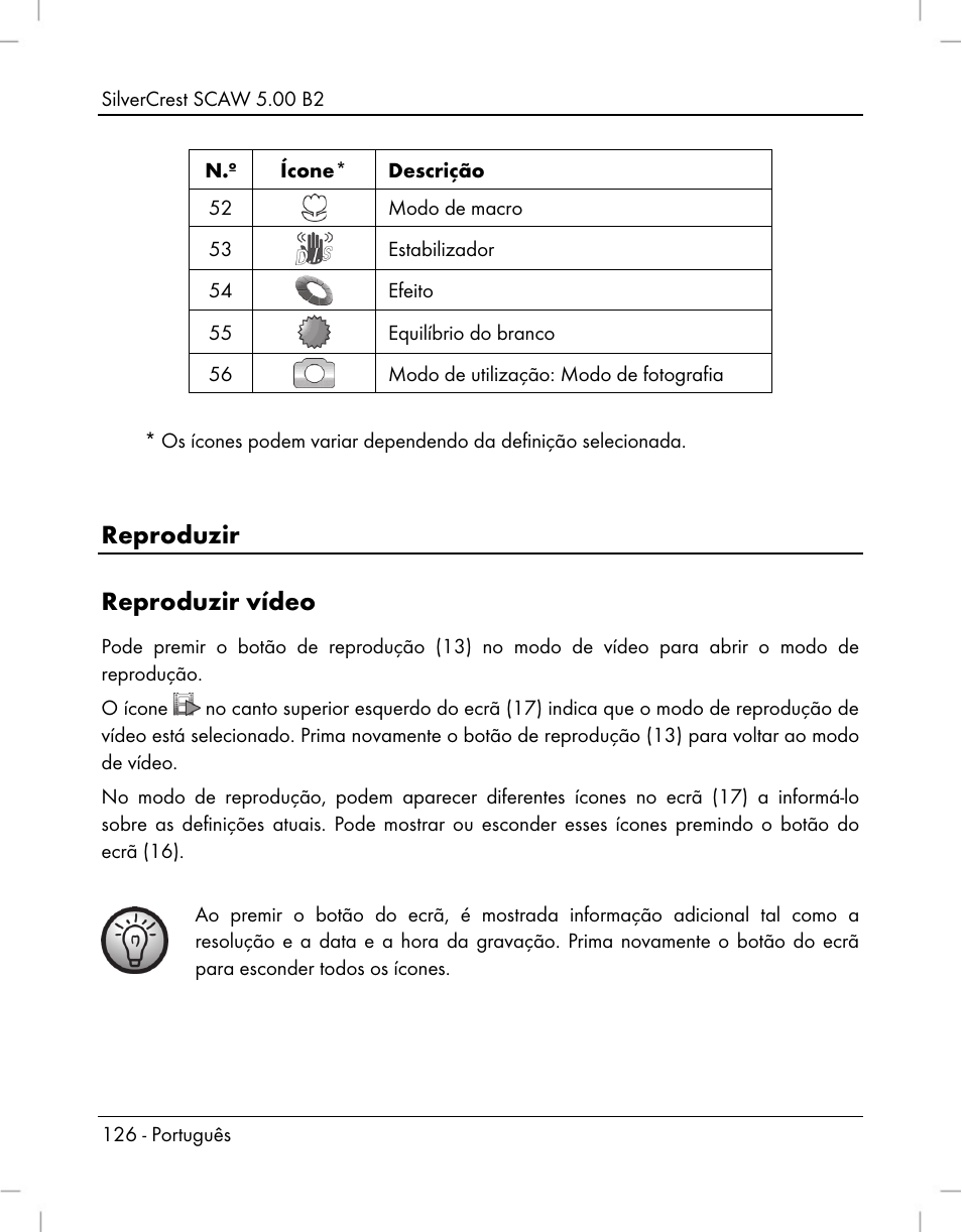 Reproduzir reproduzir vídeo | Silvercrest SCAW 5.00 B2 User Manual | Page 128 / 364