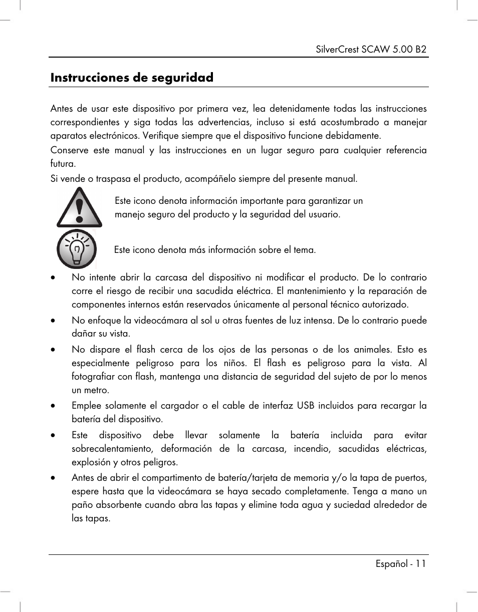 Instrucciones de seguridad | Silvercrest SCAW 5.00 B2 User Manual | Page 13 / 364