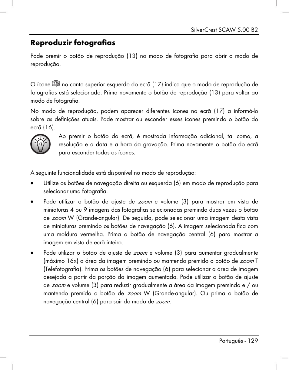 Reproduzir fotografias | Silvercrest SCAW 5.00 B2 User Manual | Page 131 / 364