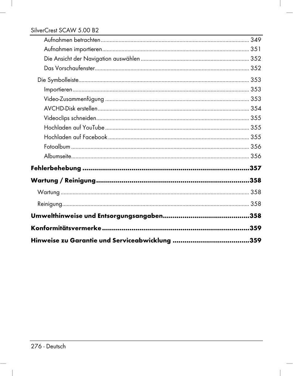 Silvercrest SCAW 5.00 B2 User Manual | Page 278 / 364