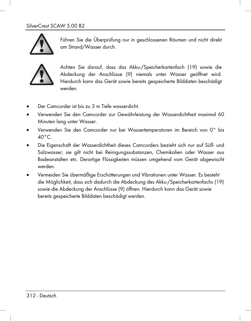 Silvercrest SCAW 5.00 B2 User Manual | Page 314 / 364