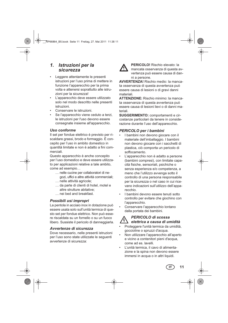 Istruzioni per la sicurezza | Silvercrest SFE 1500 A1 User Manual | Page 13 / 46