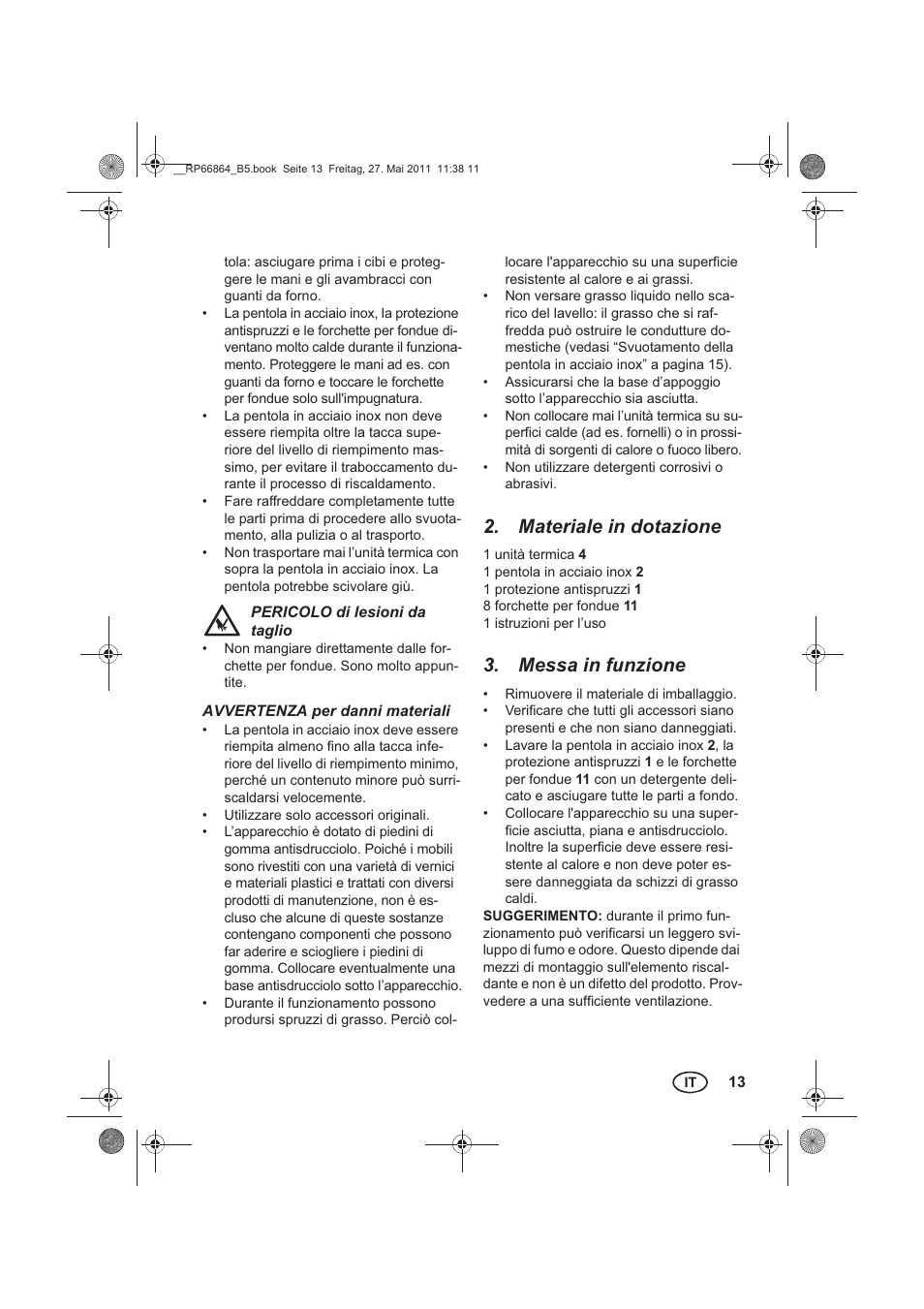 Materiale in dotazione, Messa in funzione | Silvercrest SFE 1500 A1 User Manual | Page 15 / 46