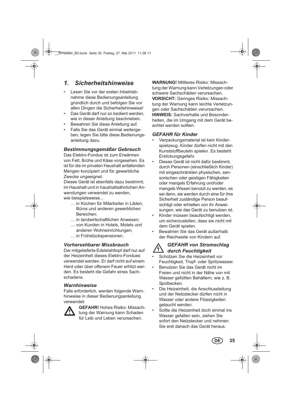 Sicherheitshinweise | Silvercrest SFE 1500 A1 User Manual | Page 37 / 46
