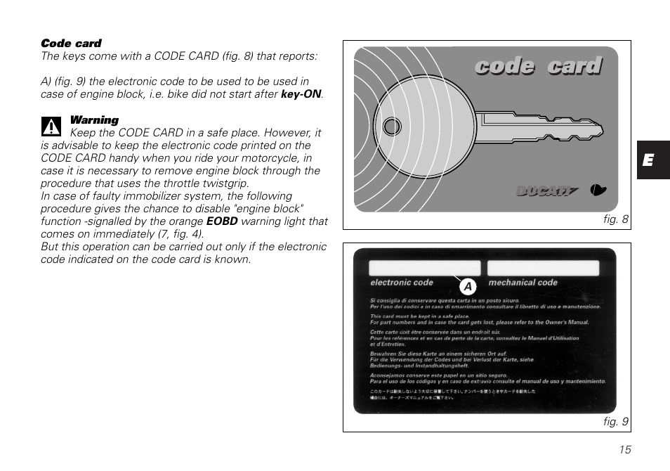 Ducati SUPERSPORT 800 User Manual | Page 15 / 86