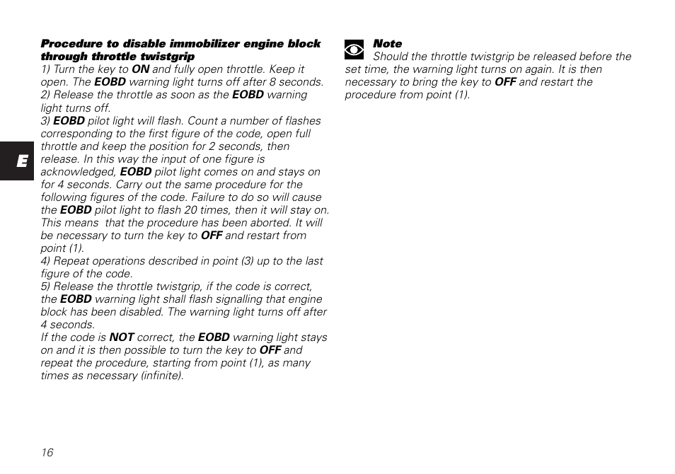 Ducati SUPERSPORT 800 User Manual | Page 16 / 86