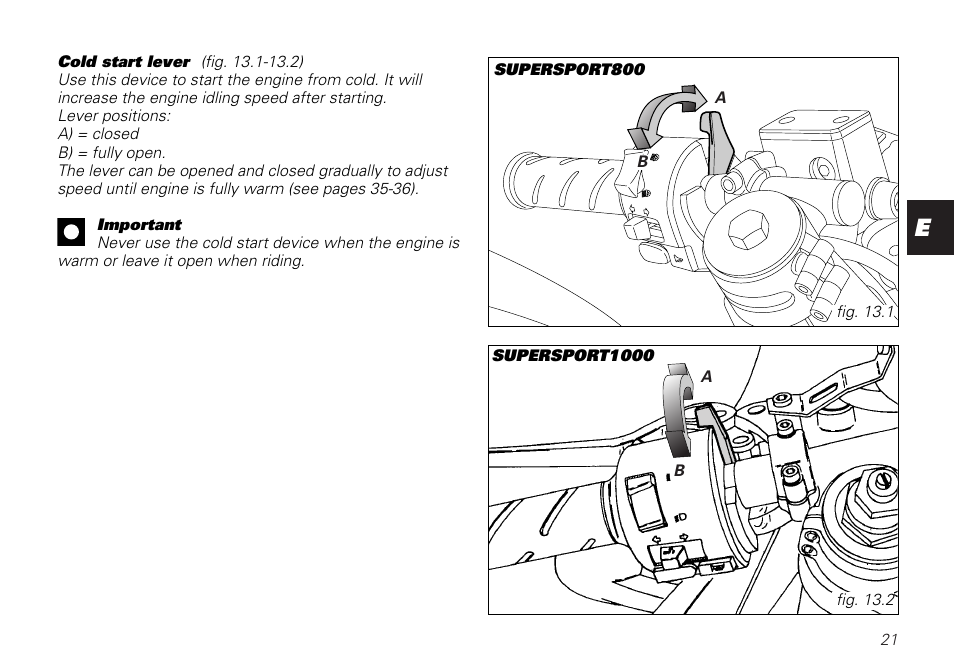 Ducati SUPERSPORT 800 User Manual | Page 21 / 86