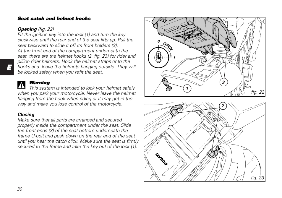 Ducati SUPERSPORT 800 User Manual | Page 30 / 86