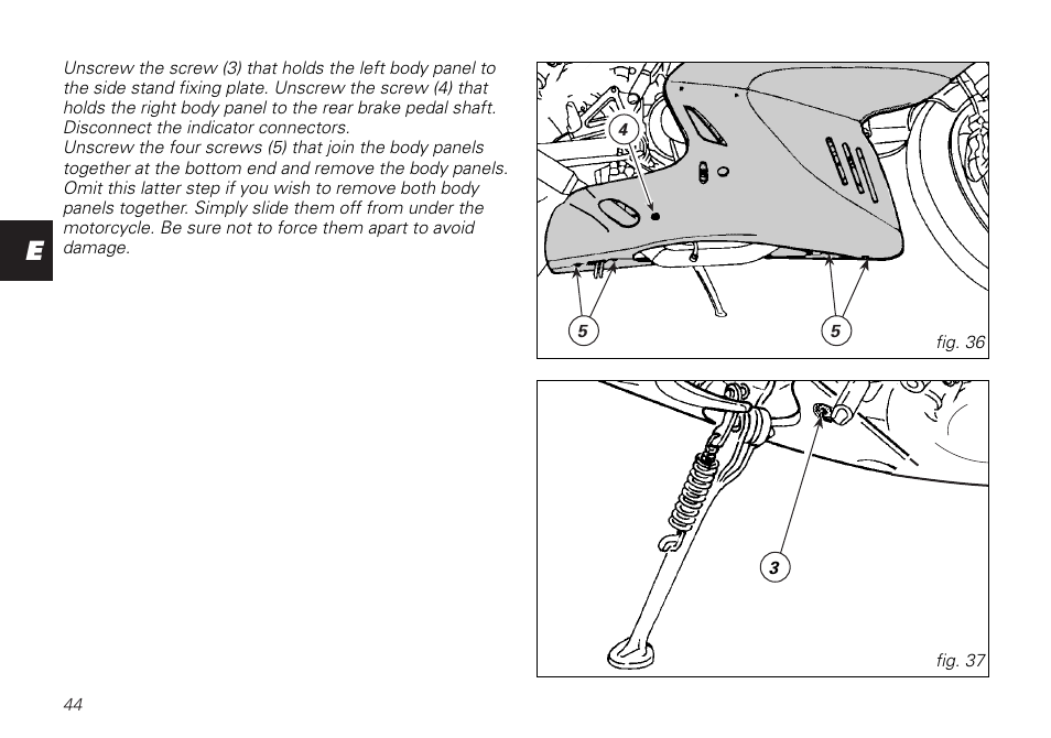 Ducati SUPERSPORT 800 User Manual | Page 44 / 86