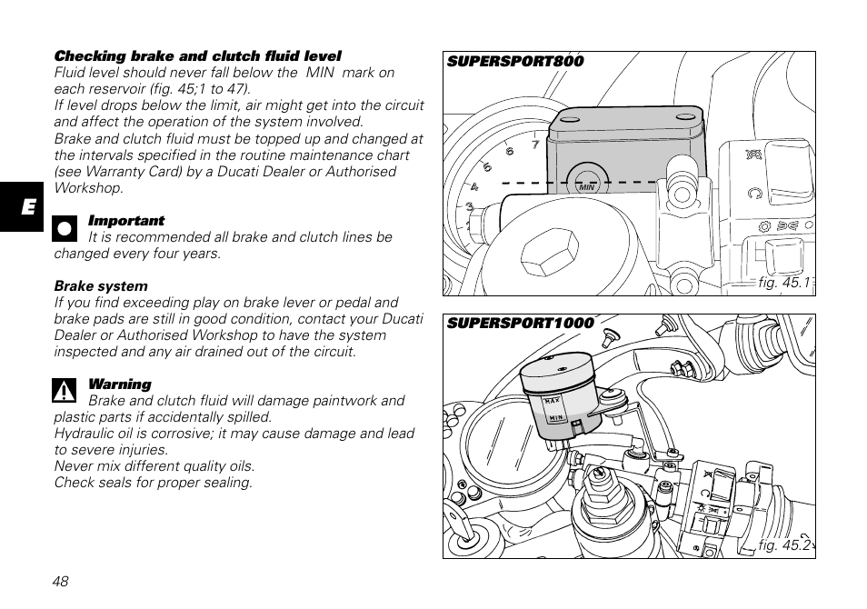 Ducati SUPERSPORT 800 User Manual | Page 48 / 86