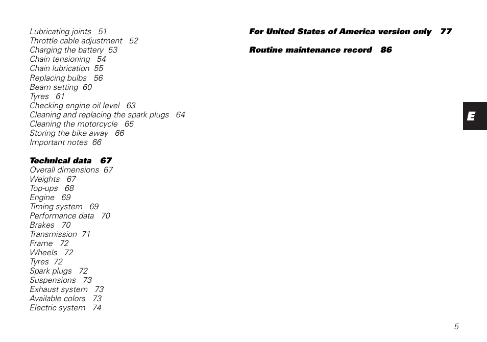 Ducati SUPERSPORT 800 User Manual | Page 5 / 86