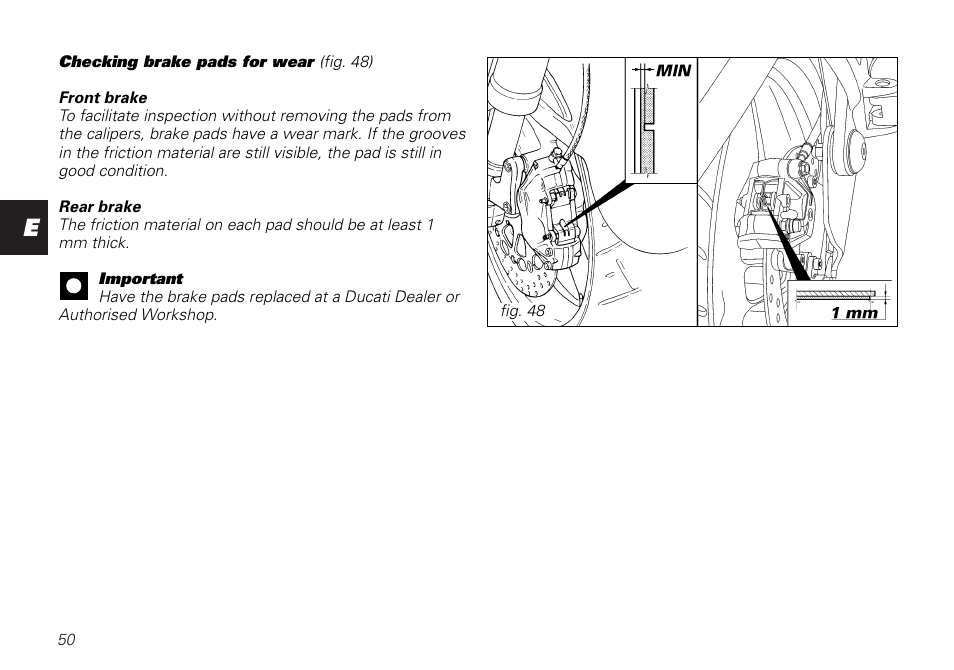 Ducati SUPERSPORT 800 User Manual | Page 50 / 86