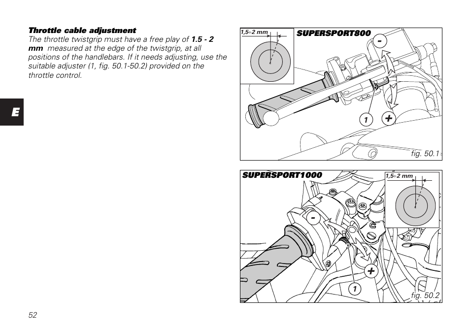 Ducati SUPERSPORT 800 User Manual | Page 52 / 86