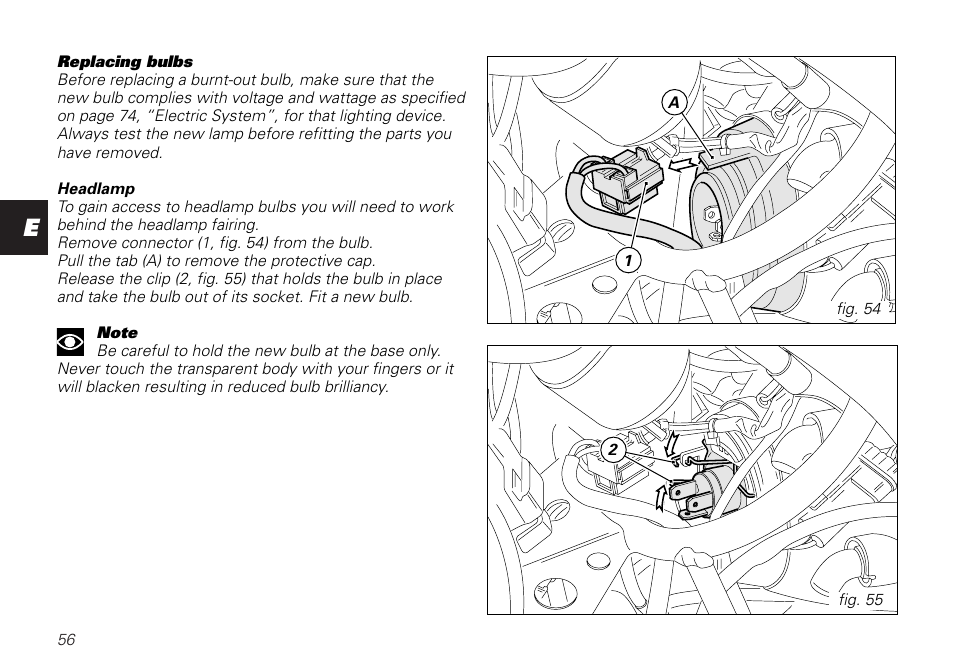 Ducati SUPERSPORT 800 User Manual | Page 56 / 86