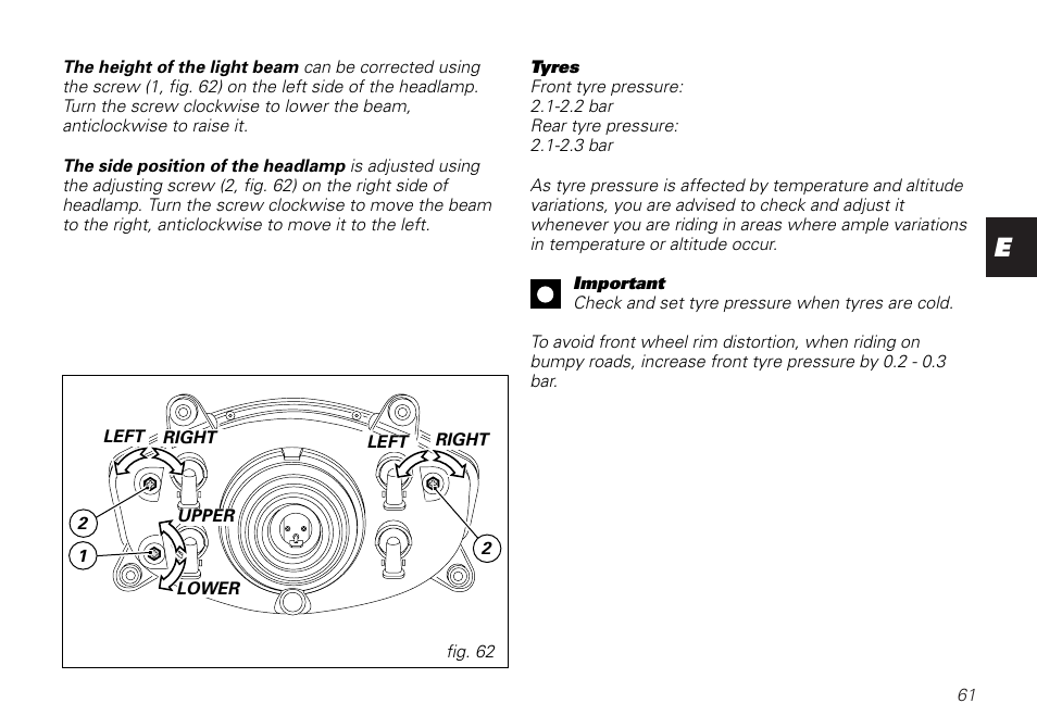 Ducati SUPERSPORT 800 User Manual | Page 61 / 86