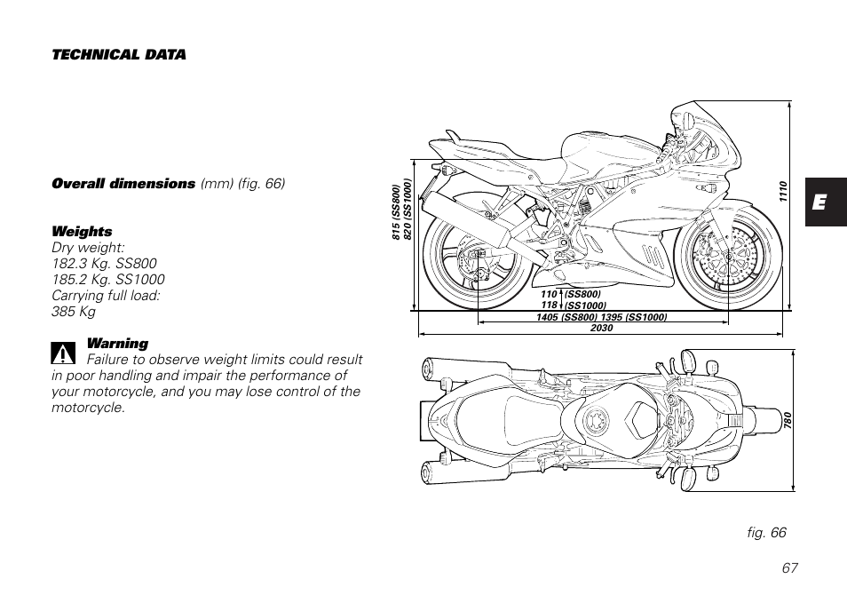 Ducati SUPERSPORT 800 User Manual | Page 67 / 86