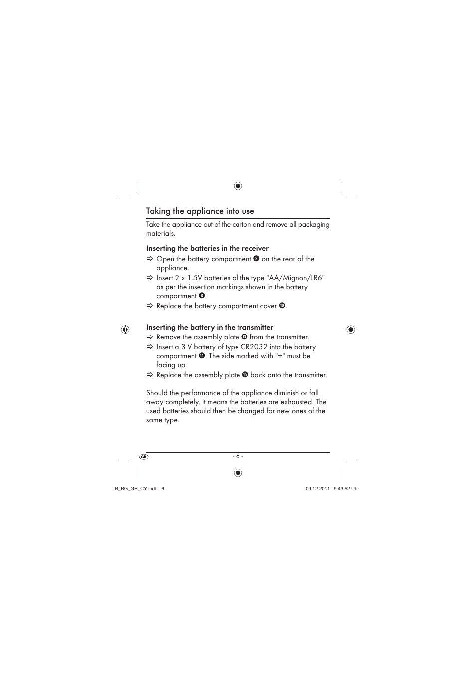 Taking the appliance into use | Silvercrest SFK 36 A1 User Manual | Page 8 / 44