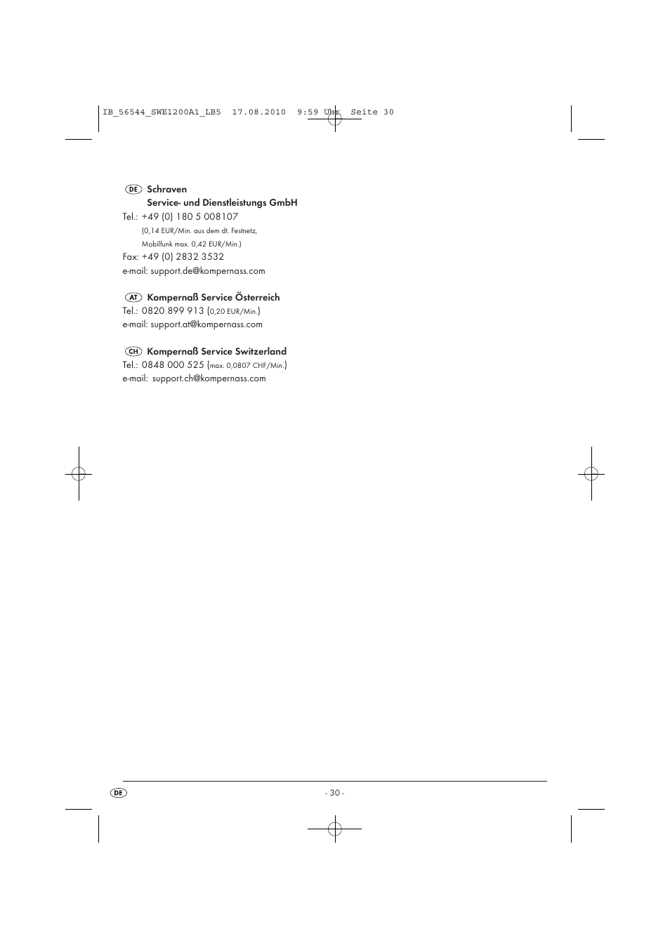 Silvercrest SWE 1200 A1 User Manual | Page 32 / 32