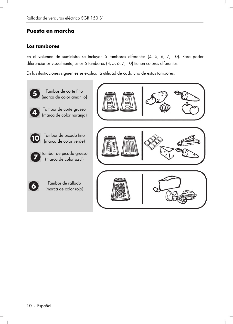 Puesta en marcha | Silvercrest SGR 150 B1 User Manual | Page 12 / 88