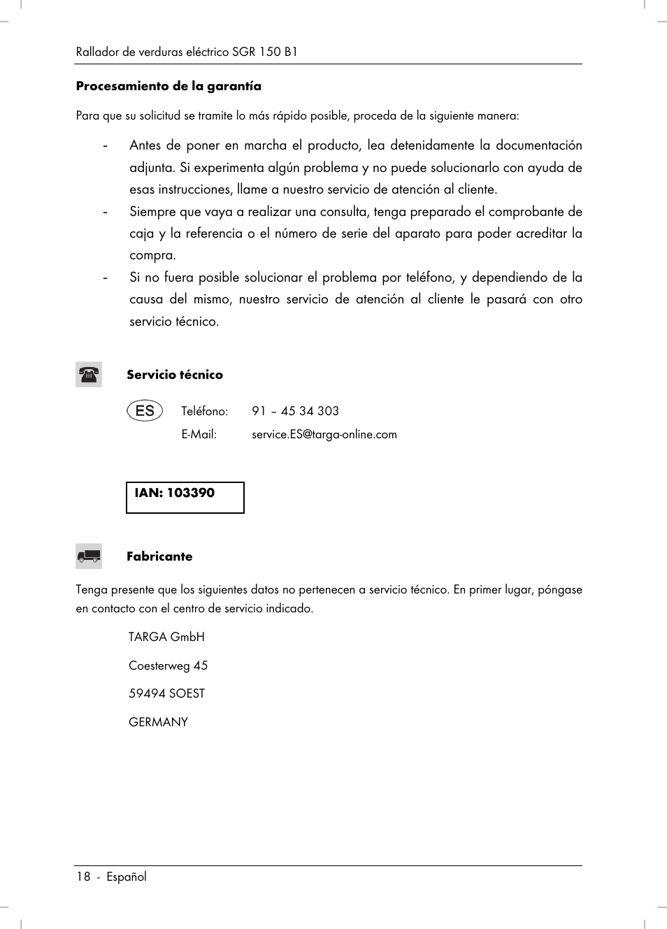 Silvercrest SGR 150 B1 User Manual | Page 20 / 88