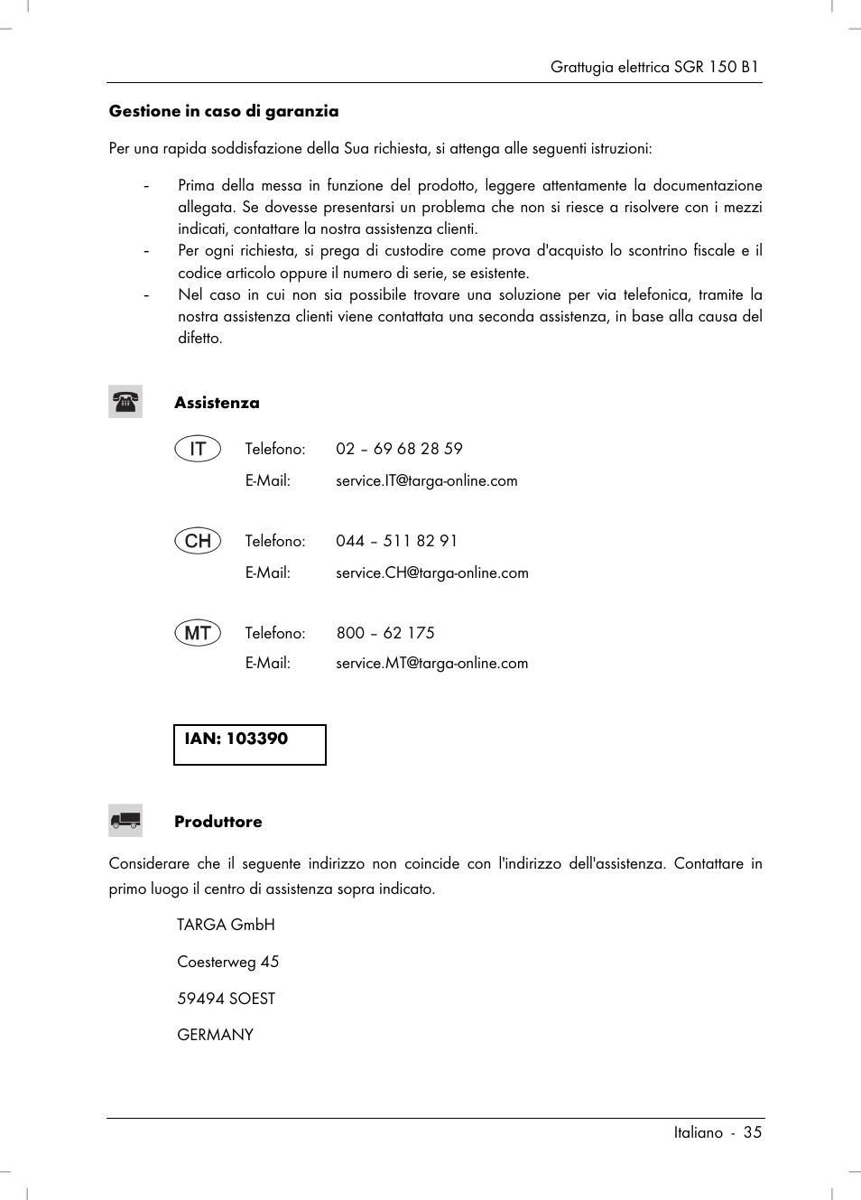 Silvercrest SGR 150 B1 User Manual | Page 37 / 88