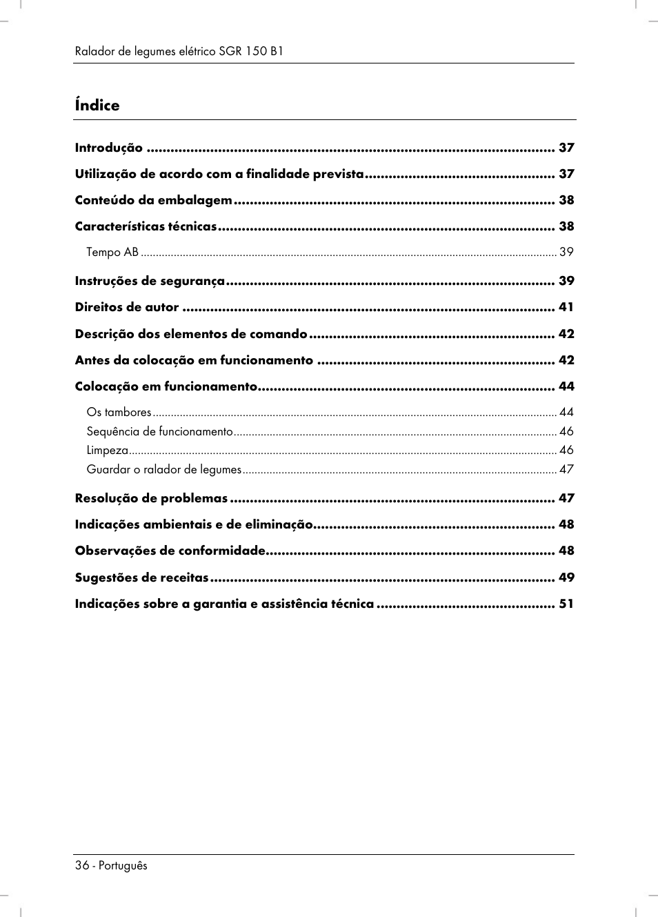 Silvercrest SGR 150 B1 User Manual | Page 38 / 88