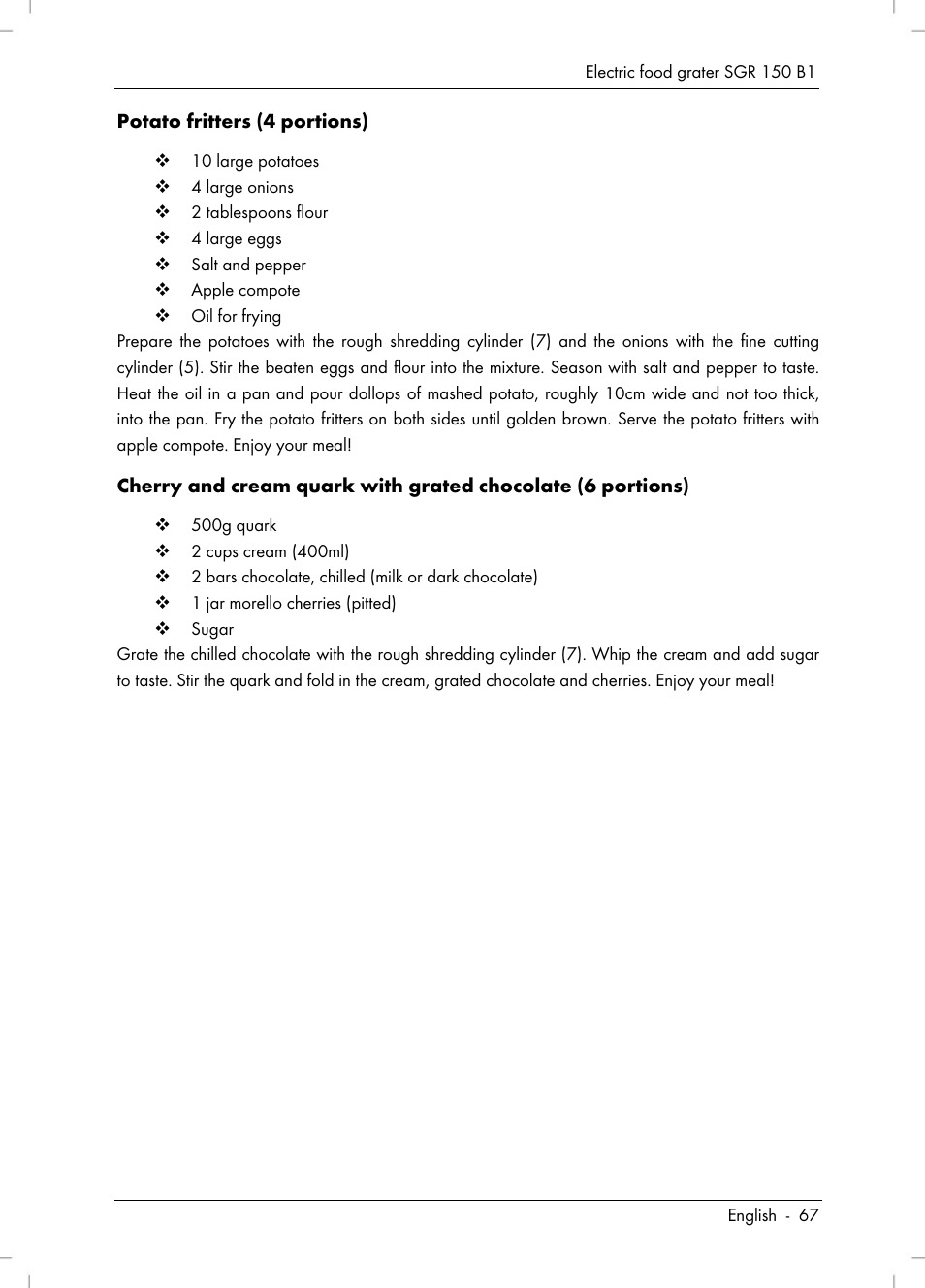 Silvercrest SGR 150 B1 User Manual | Page 69 / 88