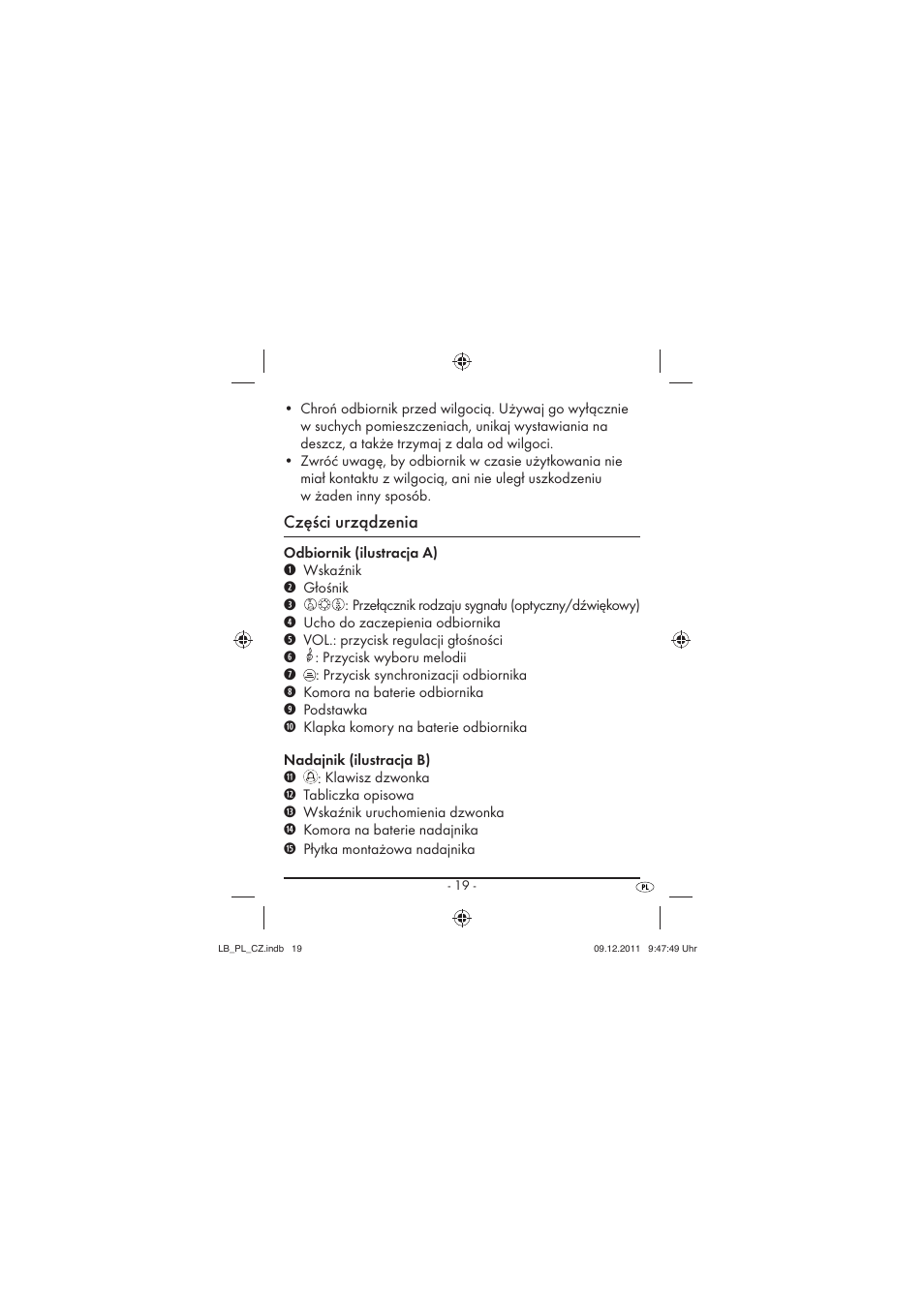 Części urządzenia | Silvercrest SFK 36 A1 User Manual | Page 21 / 44