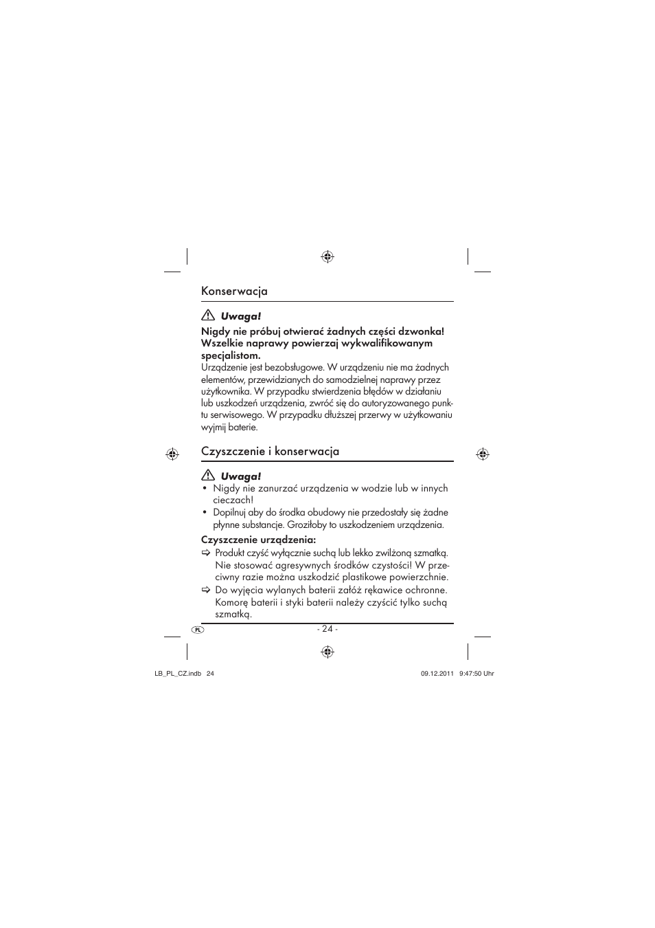 Konserwacja, Czyszczenie i konserwacja | Silvercrest SFK 36 A1 User Manual | Page 26 / 44