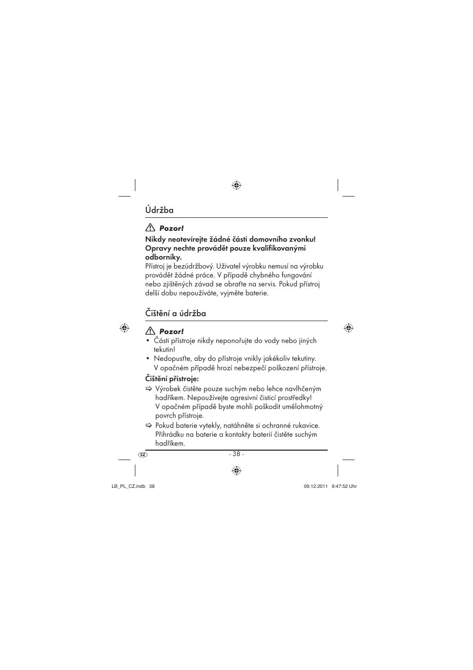 Údržba, Čištění a údržba | Silvercrest SFK 36 A1 User Manual | Page 40 / 44