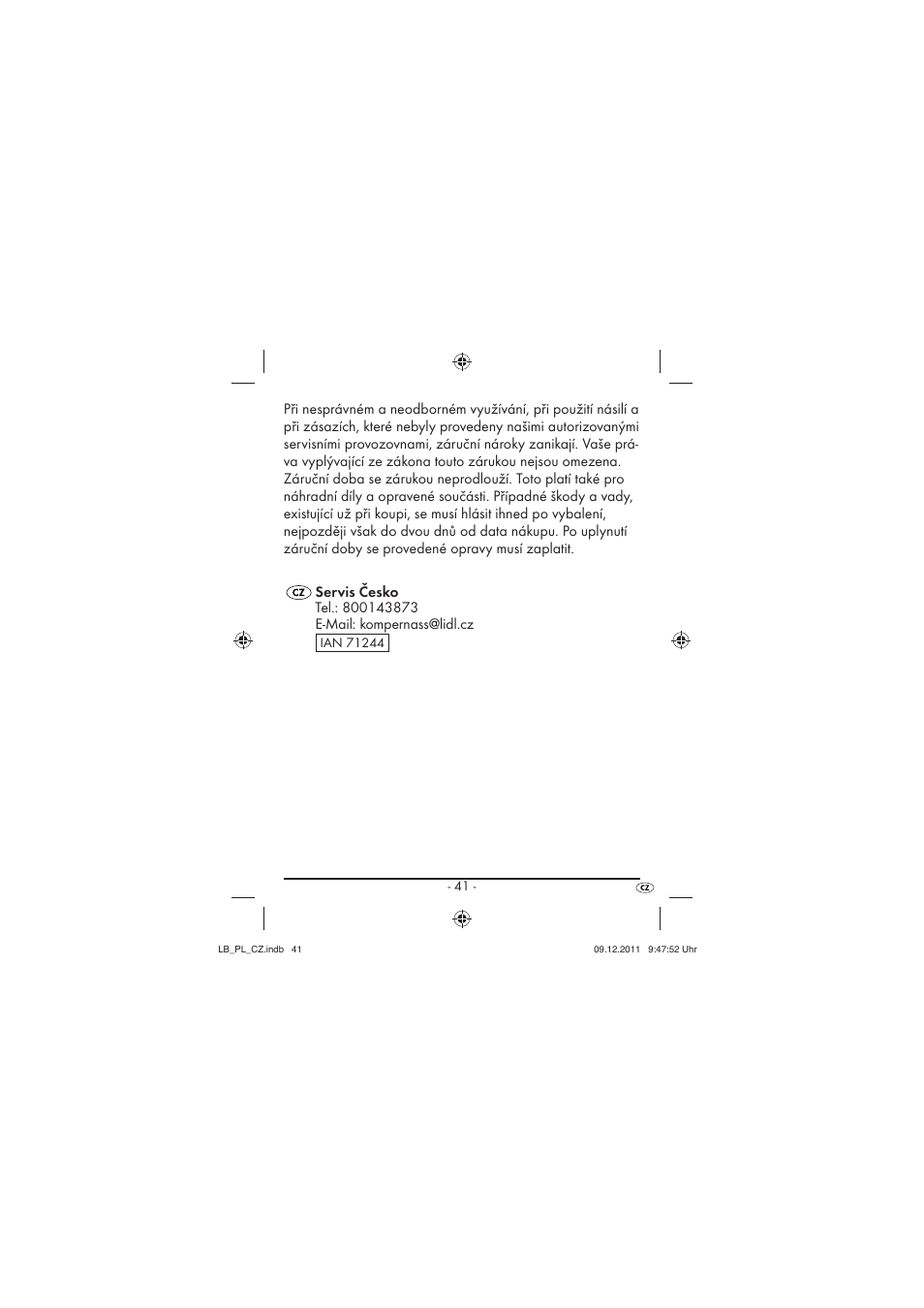 Silvercrest SFK 36 A1 User Manual | Page 43 / 44