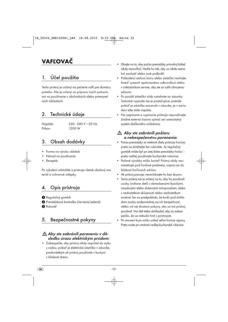 Silvercrest SWE 1200 A1 User Manual | Page 34 / 44