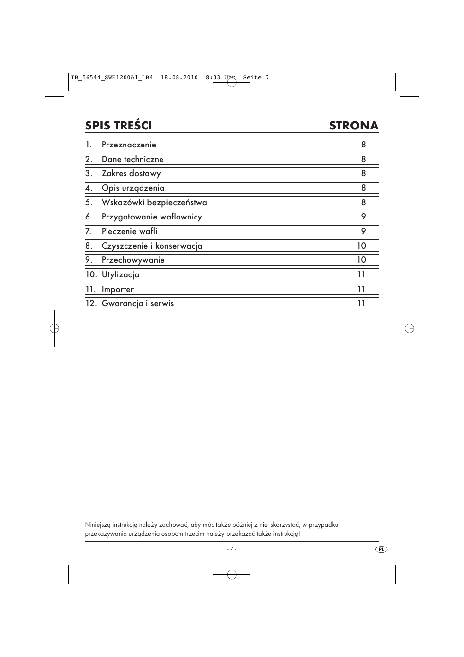 Silvercrest SWE 1200 A1 User Manual | Page 9 / 44