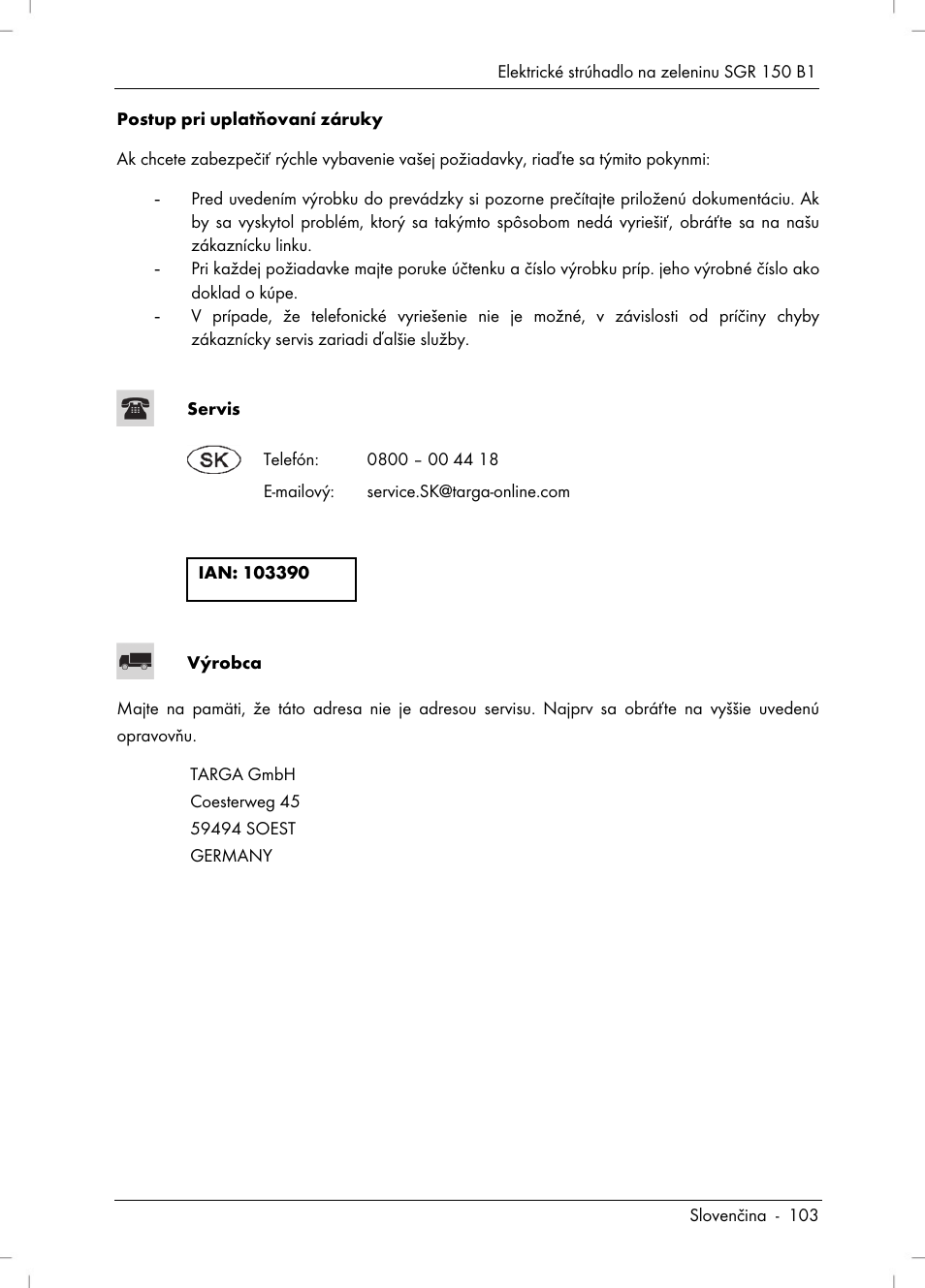 Silvercrest SGR 150 B1 User Manual | Page 105 / 122