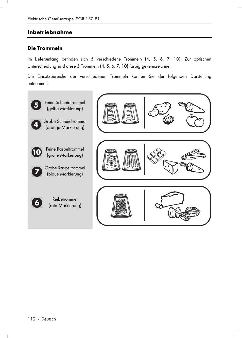 Inbetriebnahme | Silvercrest SGR 150 B1 User Manual | Page 114 / 122