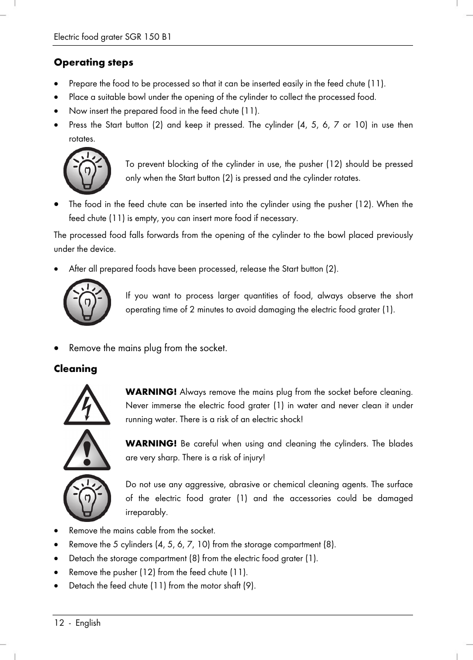 Silvercrest SGR 150 B1 User Manual | Page 14 / 122