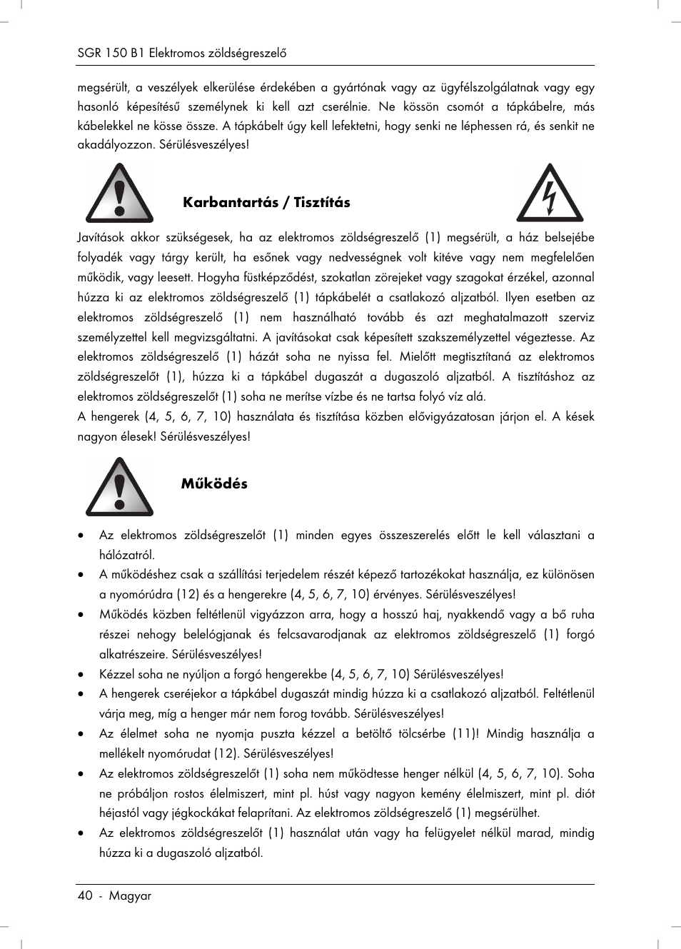 Silvercrest SGR 150 B1 User Manual | Page 42 / 122