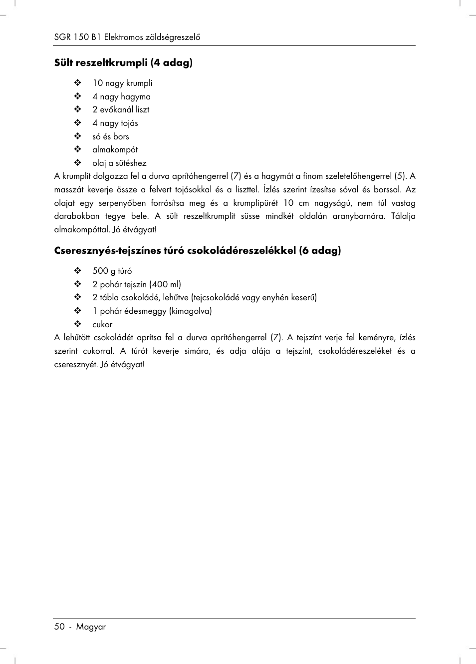 Silvercrest SGR 150 B1 User Manual | Page 52 / 122