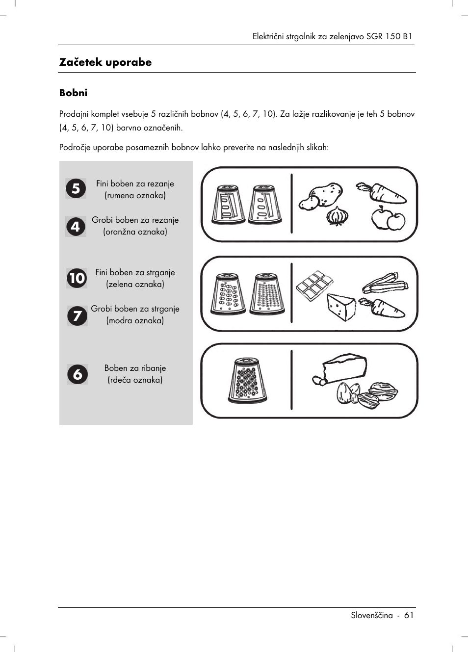 Začetek uporabe | Silvercrest SGR 150 B1 User Manual | Page 63 / 122