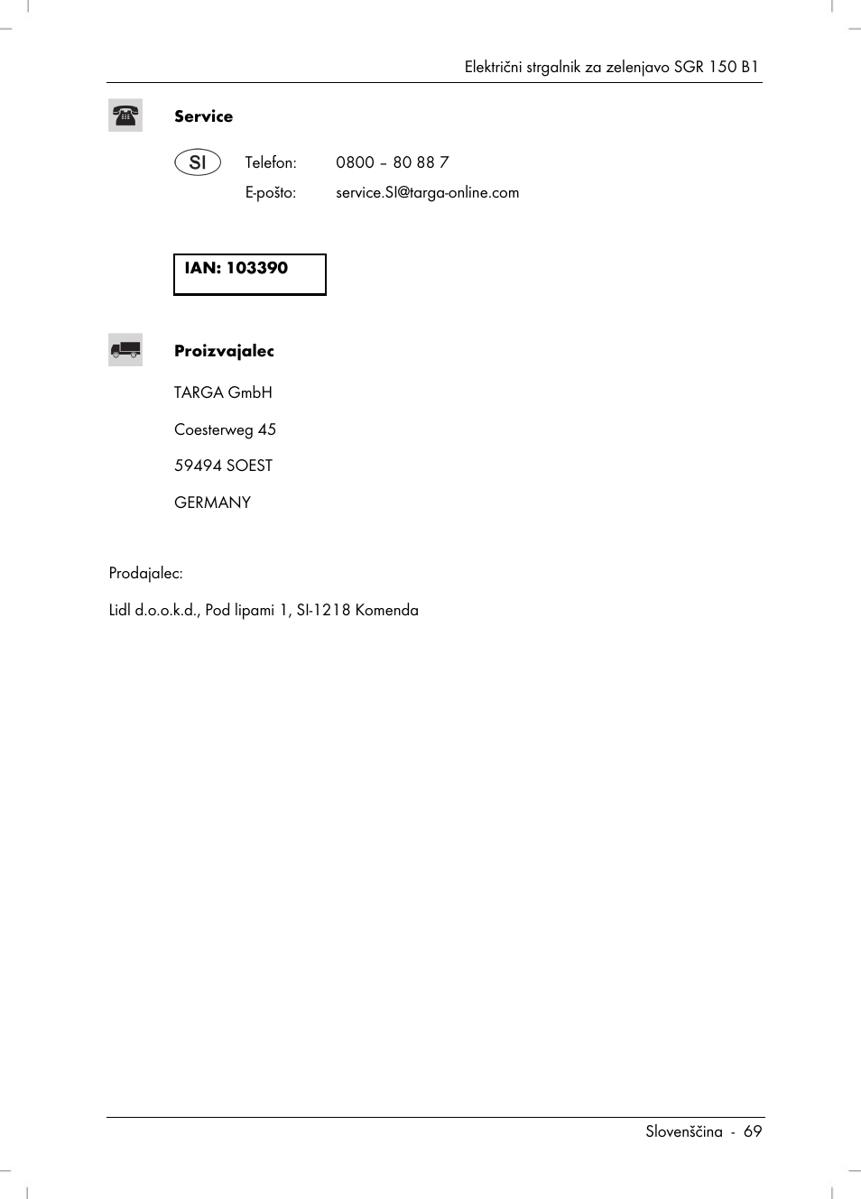 Silvercrest SGR 150 B1 User Manual | Page 71 / 122