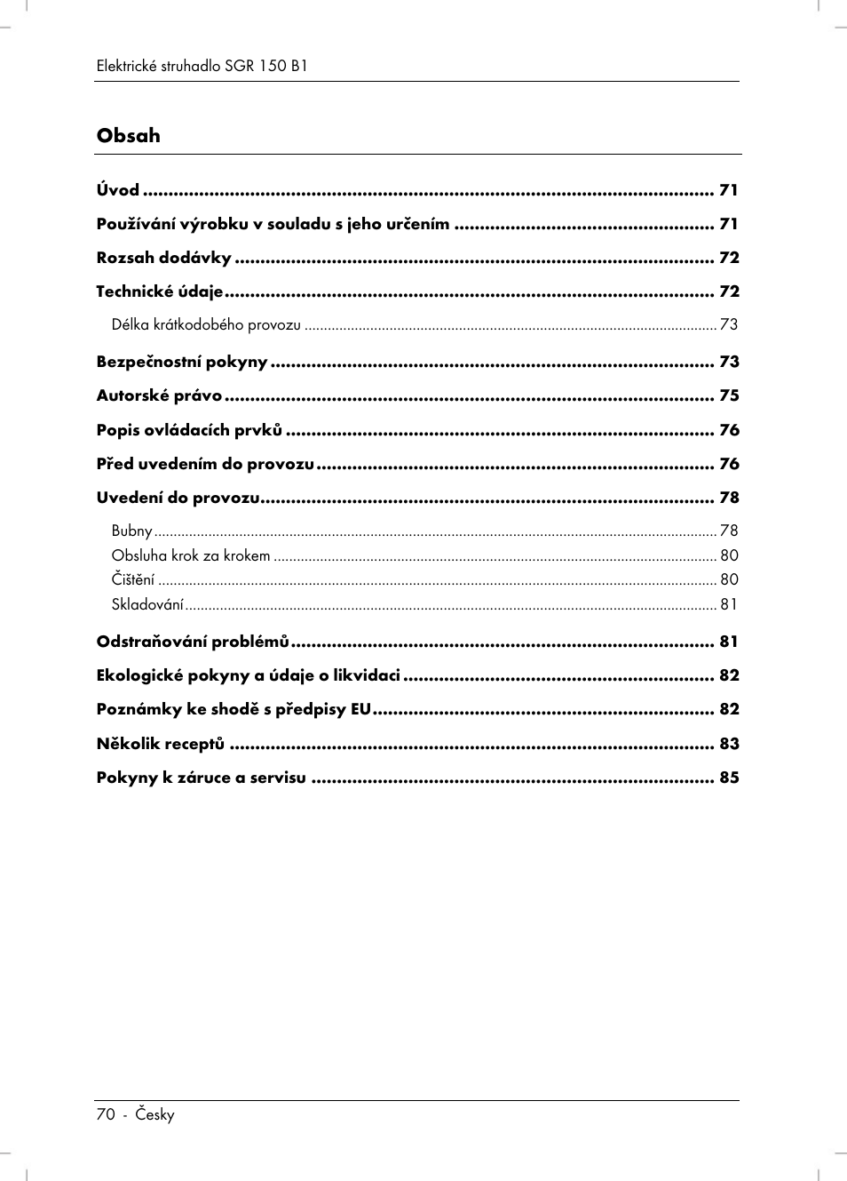 Silvercrest SGR 150 B1 User Manual | Page 72 / 122