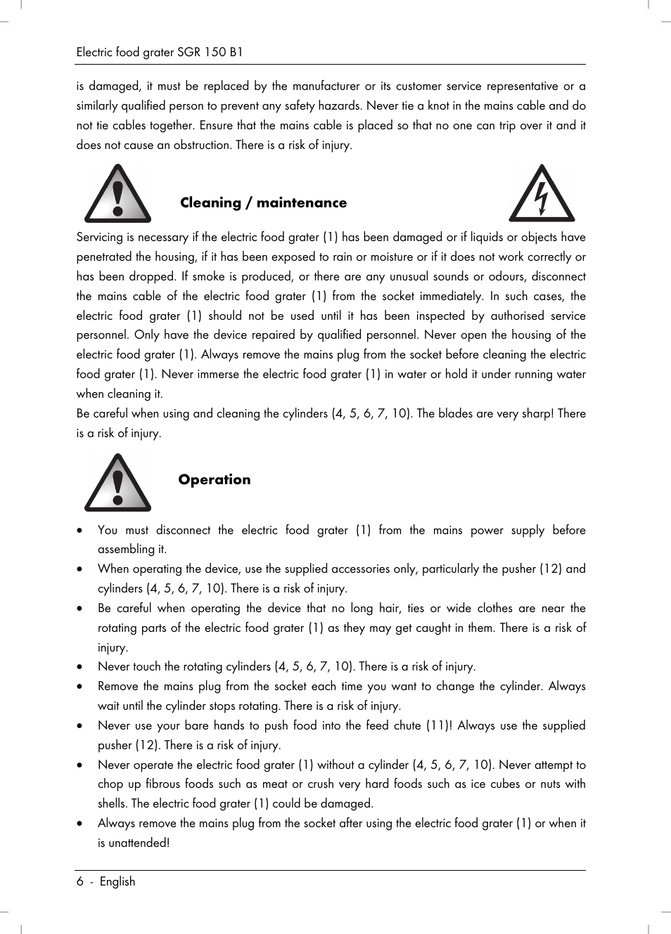 Silvercrest SGR 150 B1 User Manual | Page 8 / 122