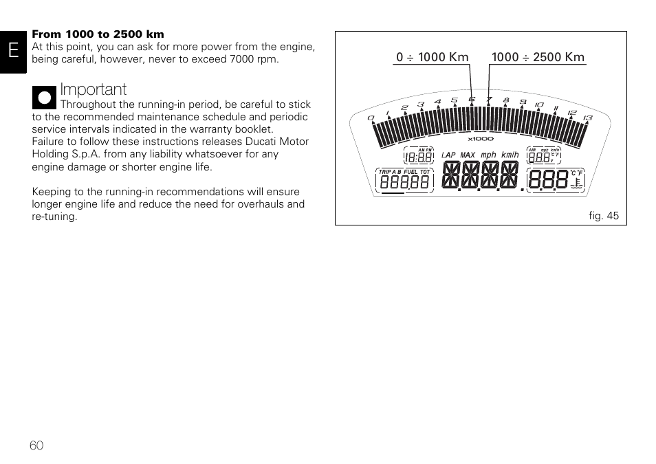 Important | Ducati 848 User Manual | Page 61 / 122