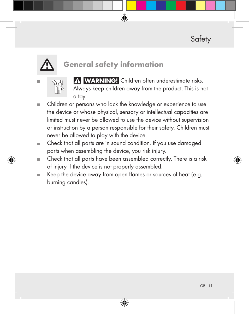 Safety, General safety information | Silvercrest Z31370A Z31370B User Manual | Page 11 / 83