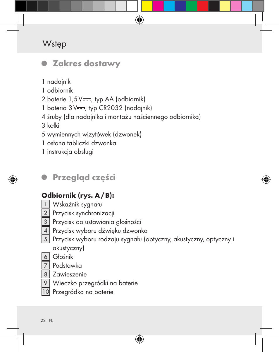 Wstęp, Zakres dostawy, Przegląd części | Silvercrest Z31370A Z31370B User Manual | Page 22 / 83