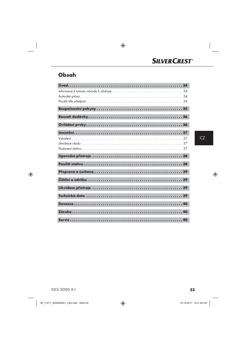 Silvercrest SDS 3000 A1 User Manual | Page 35 / 60