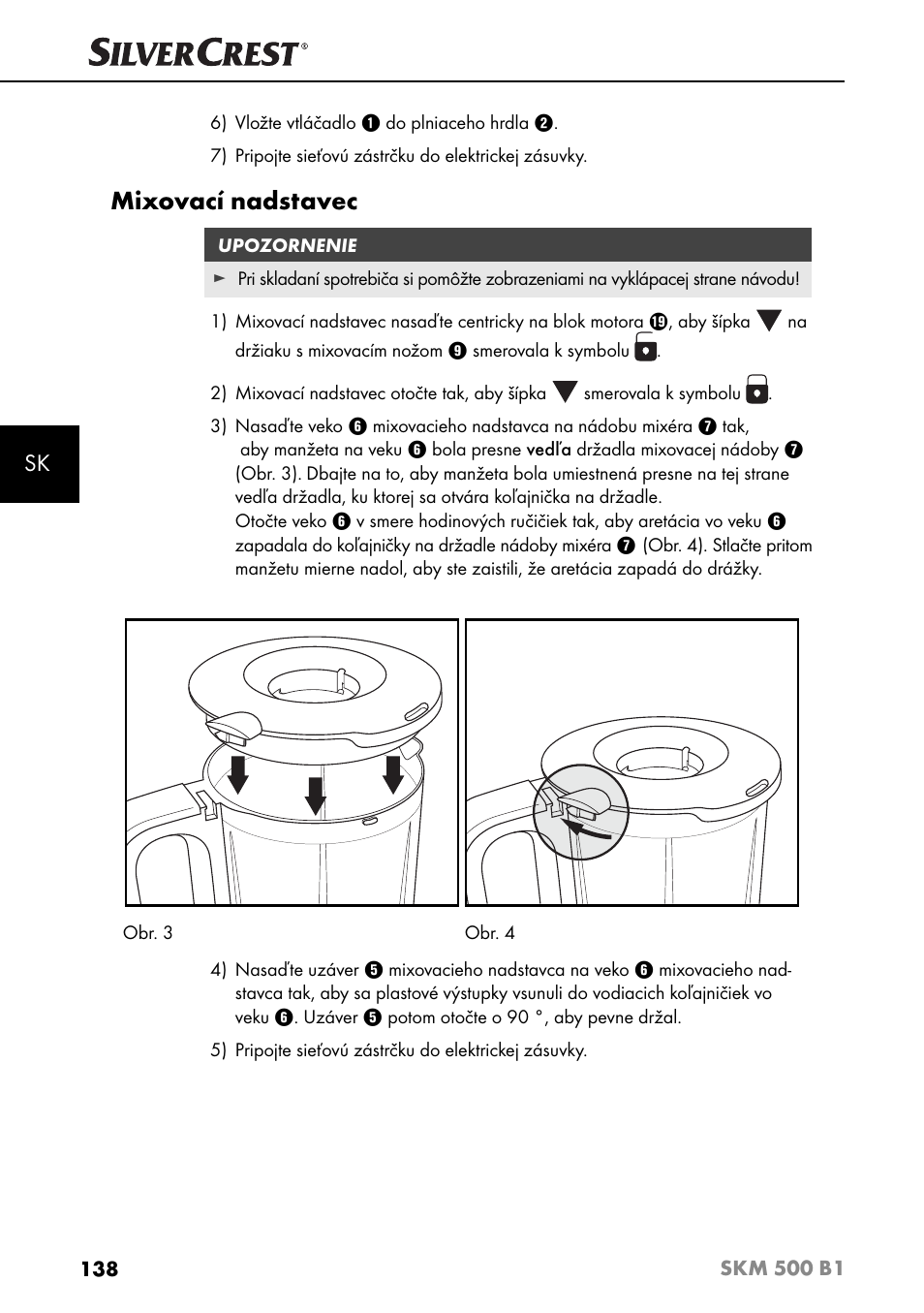 Mixovací nadstavec | Silvercrest SKM 500 B1 User Manual | Page 141 / 193
