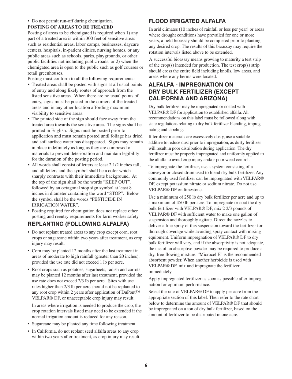 DuPont Authentication Velpar H - 65190 User Manual | Page 8 / 27