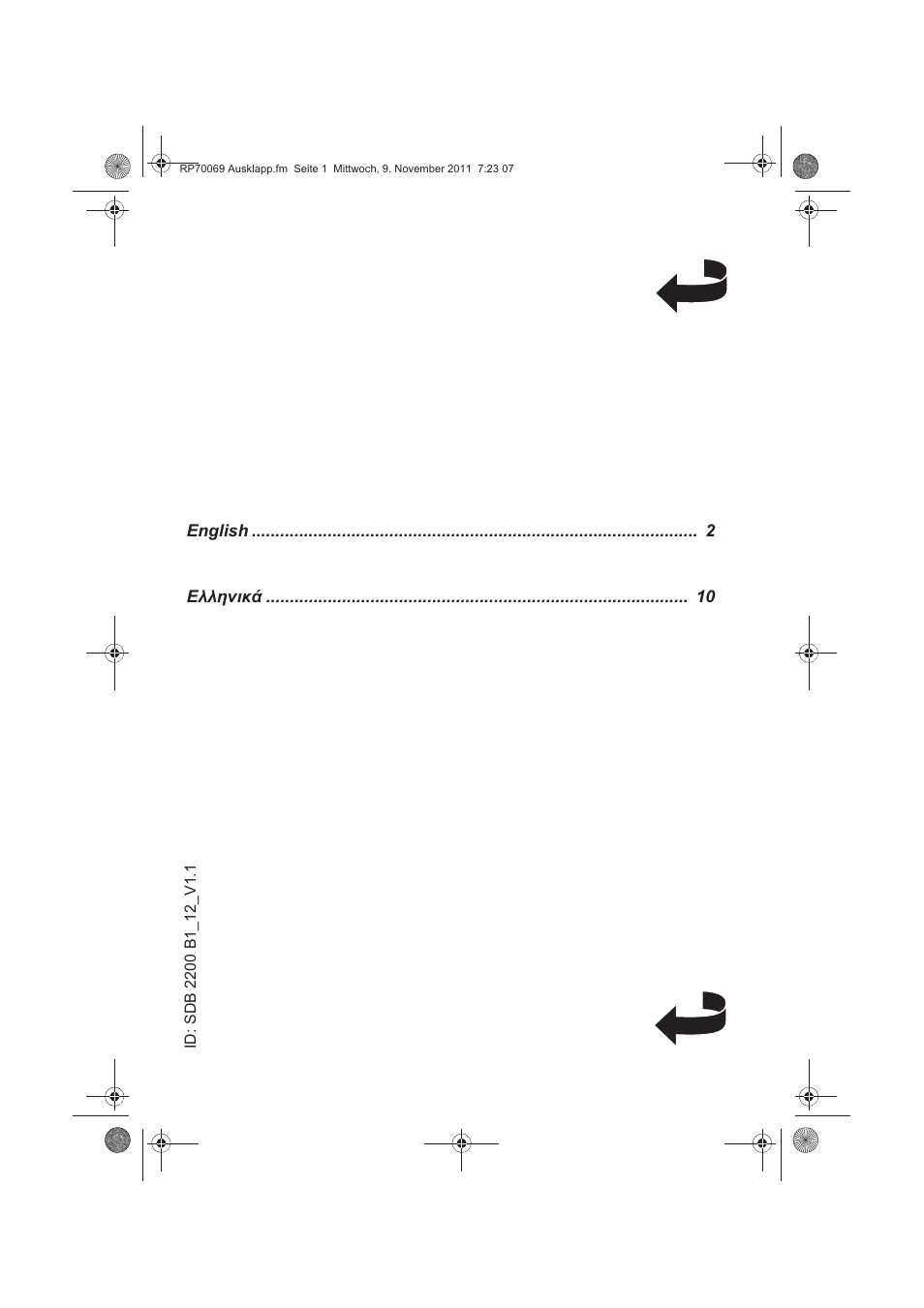 Silvercrest SDB 2200 B1 User Manual | Page 2 / 22